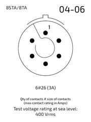 8STA104-06PN contact arrangement 04-06