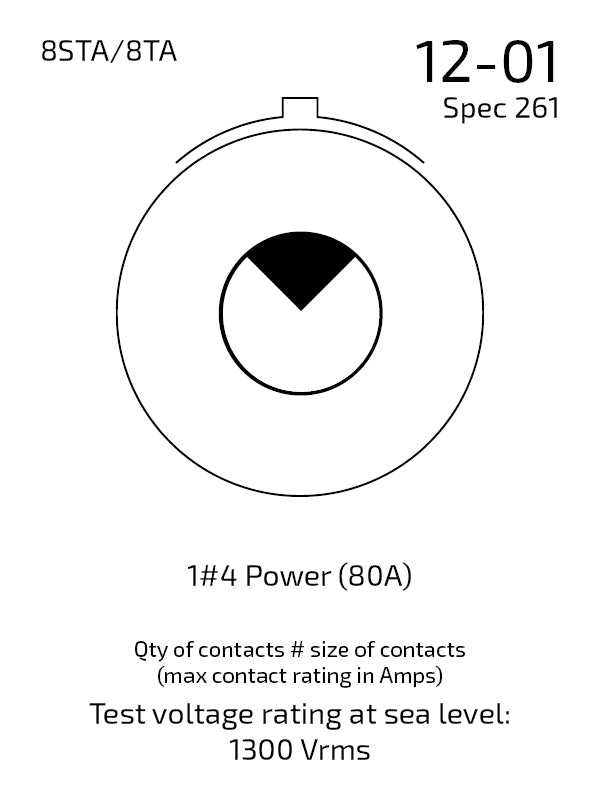 8STA012-01PN-261 contact arrangement 12-01