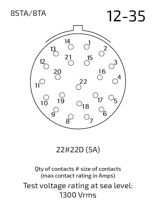 8STA612-35SN contact arrangement 12-35