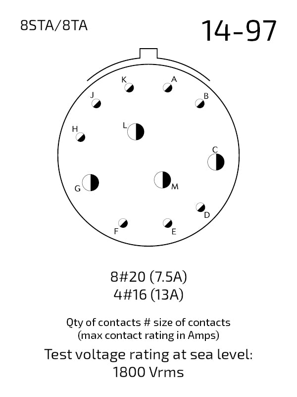 8STA614-97PN contact arrangement 14-97