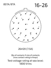 8STA616-26PN contact arrangement 16-26