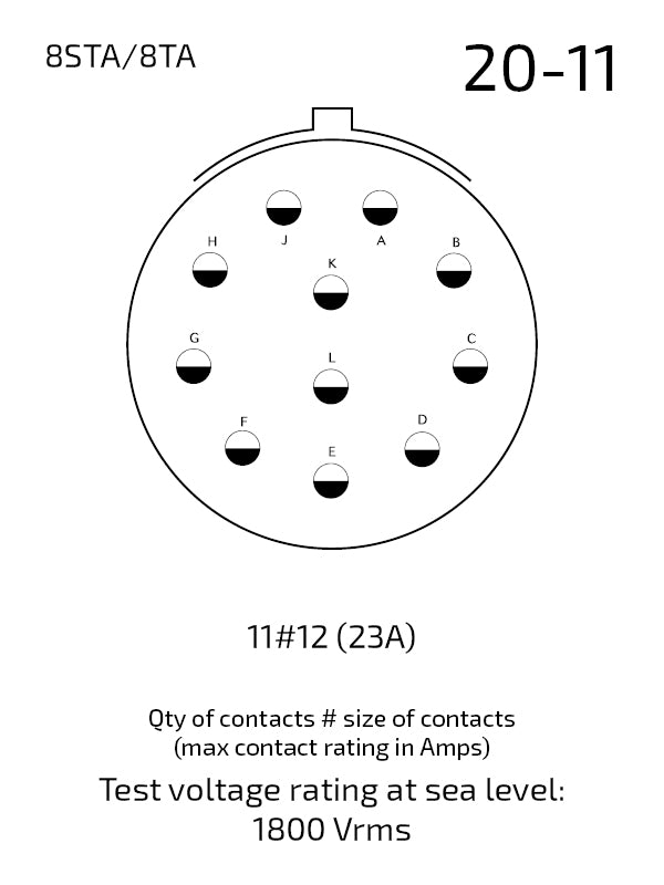 8STA620-11PN contact arrangement 20-11