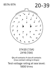 8STA620-39PN contact arrangement 20-39