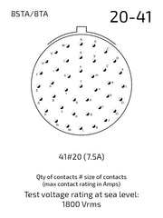 8STA620-41PN contact arrangement 20-41