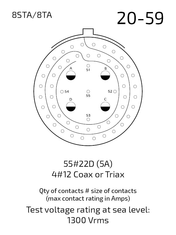 8STA620-59PN contact arrangement 20-59