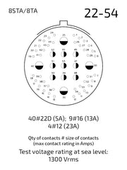8STA022-54SN contact arrangement 22-54