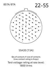8STA022-55SN contact arrangement 22-55