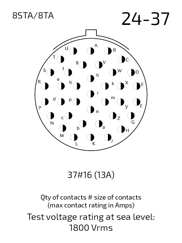 8STA024-37SN contact arrangement 24-37