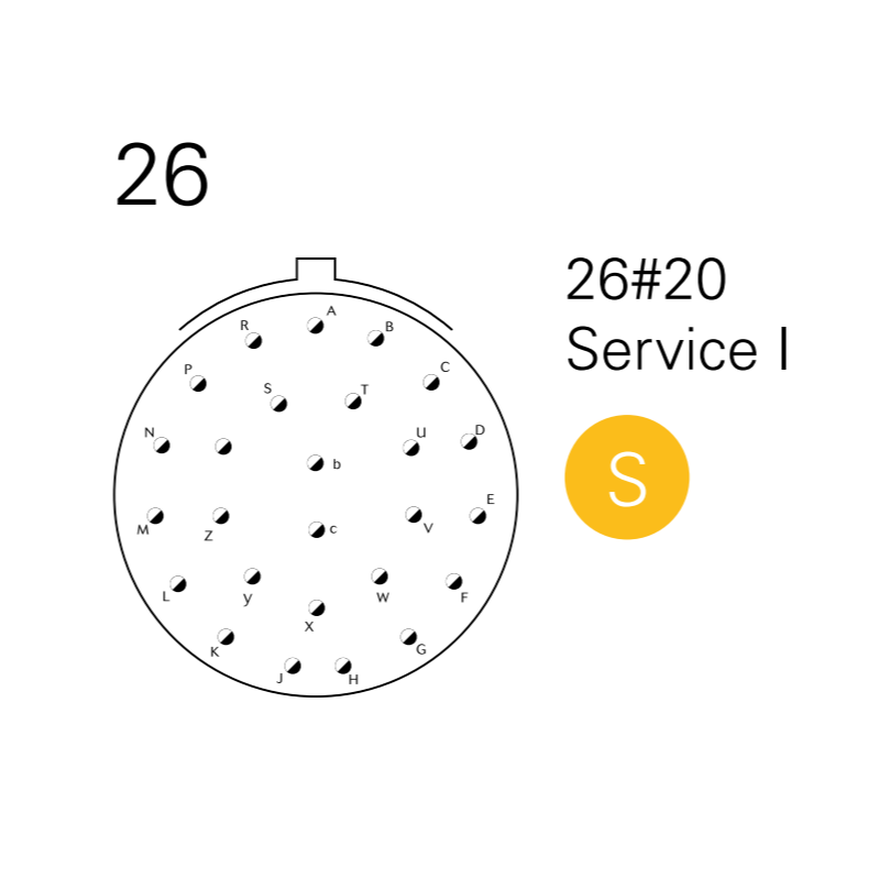 Souriau 8STA016-26SN + 8STA616-26PN Matched Pair, 26 Pin Size 20 Contacts