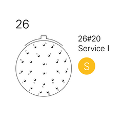 Souriau 8STA016-26SN + 8STA616-26PN Matched Pair, 26 Pin Size 20 Contacts