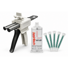 Resin Starter Kit - RT125 Epoxy, Applicator Gun & 5 Mixing Nozzles